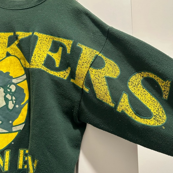 Vintage RARE Green Bay Packers Spellout Crewneck Sweatshirt - Picture 3 of 4